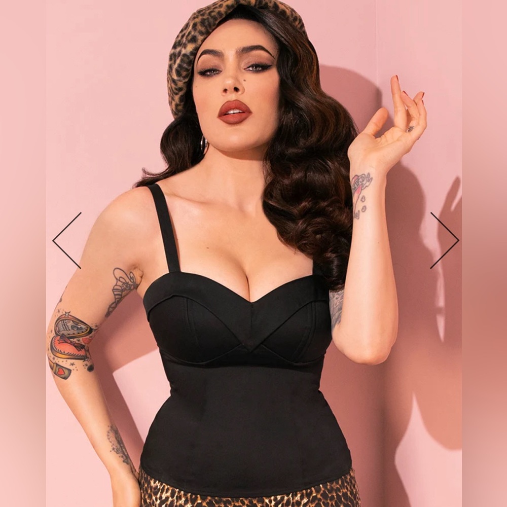 MANEATER TOP IN BLACK - VIXEN BY MICHELINE PITT (SMALL)